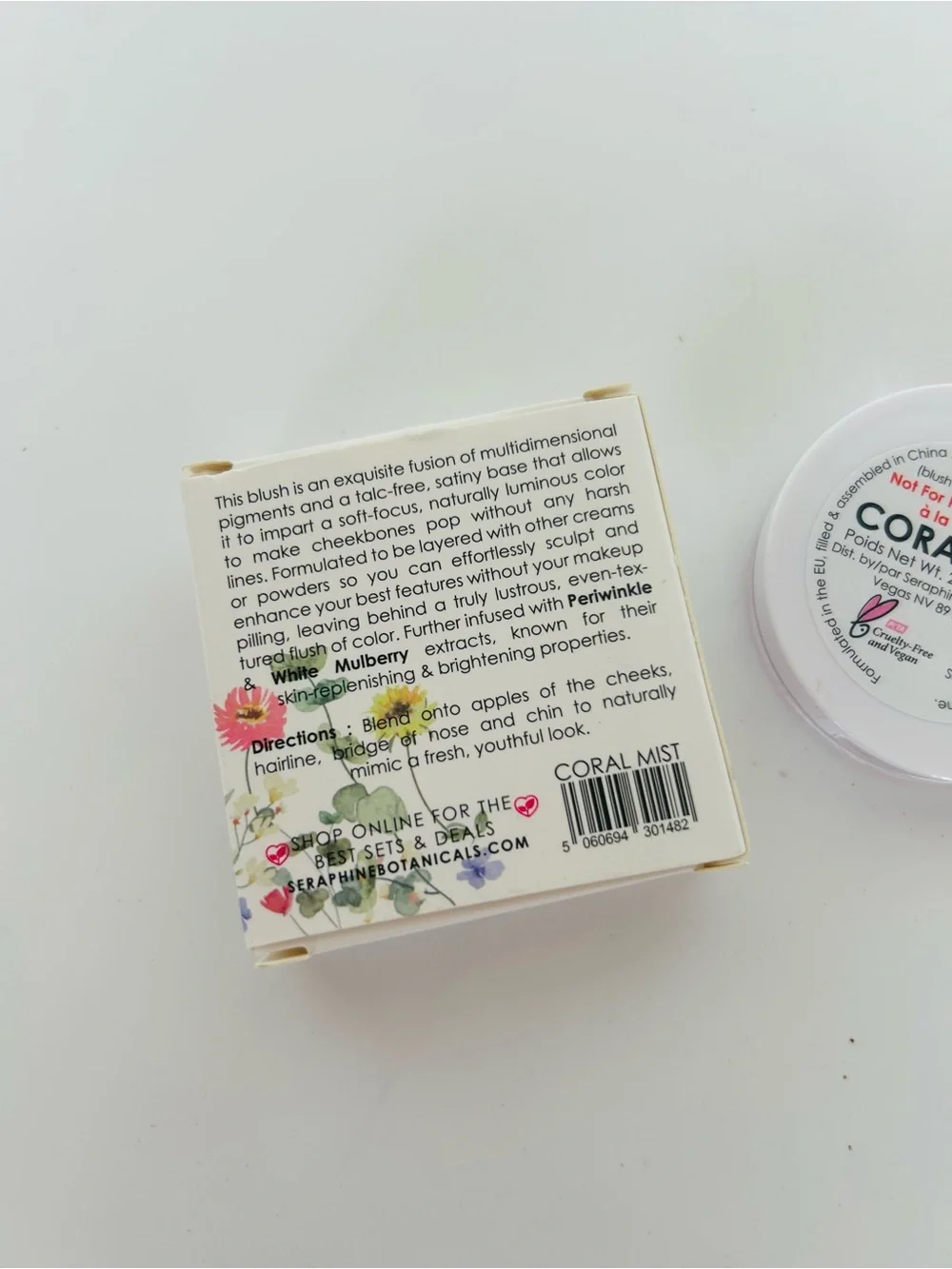 SERAPHINE Botanicals Soft Sculpting Blush in Coral Mist NWT